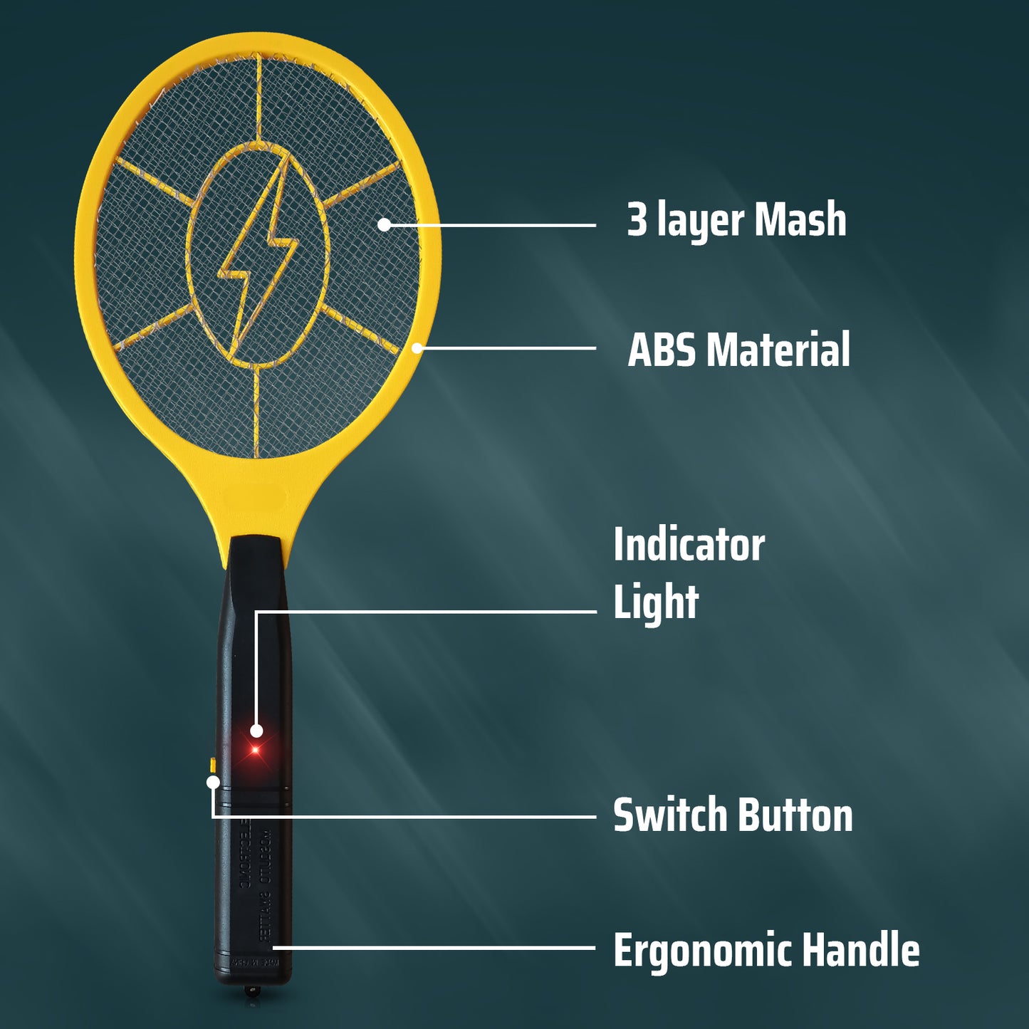 Pack of 2 Electric Fly Swatter, Bug Zapper Racket - Battery Operated